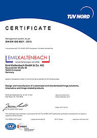 DIN certified hinge manufacturer